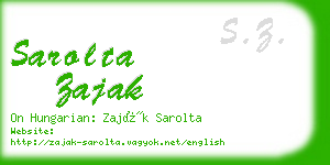 sarolta zajak business card